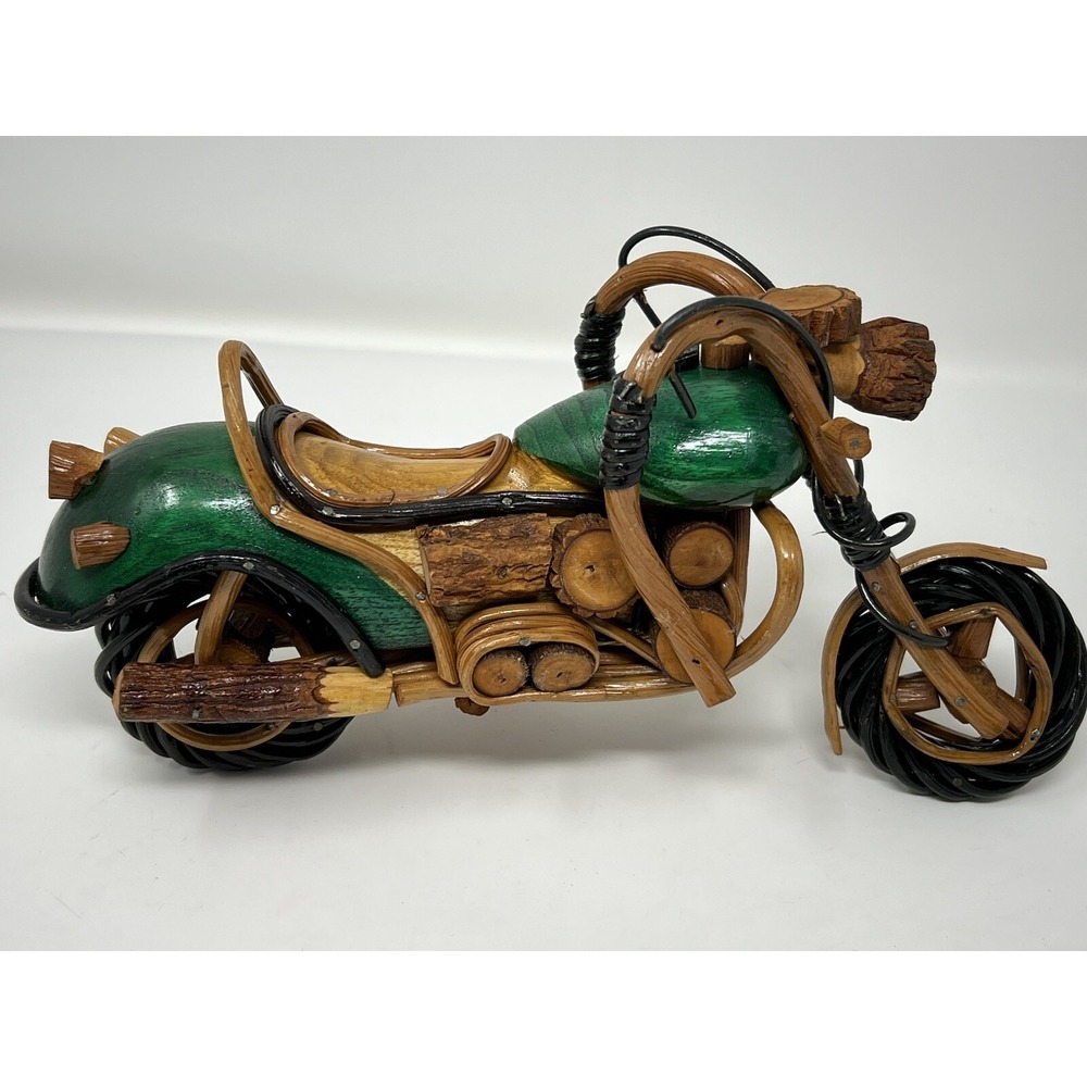 Wooden Motocycle Harley Davidson Model Handmade Home Decorative Gift - Picture 9 of 11